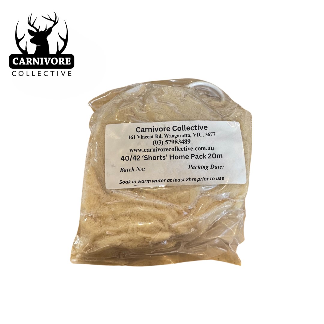 Carnivore Collective Natural Graded 40/42mm Thick Hog Casings 20m Home Pack